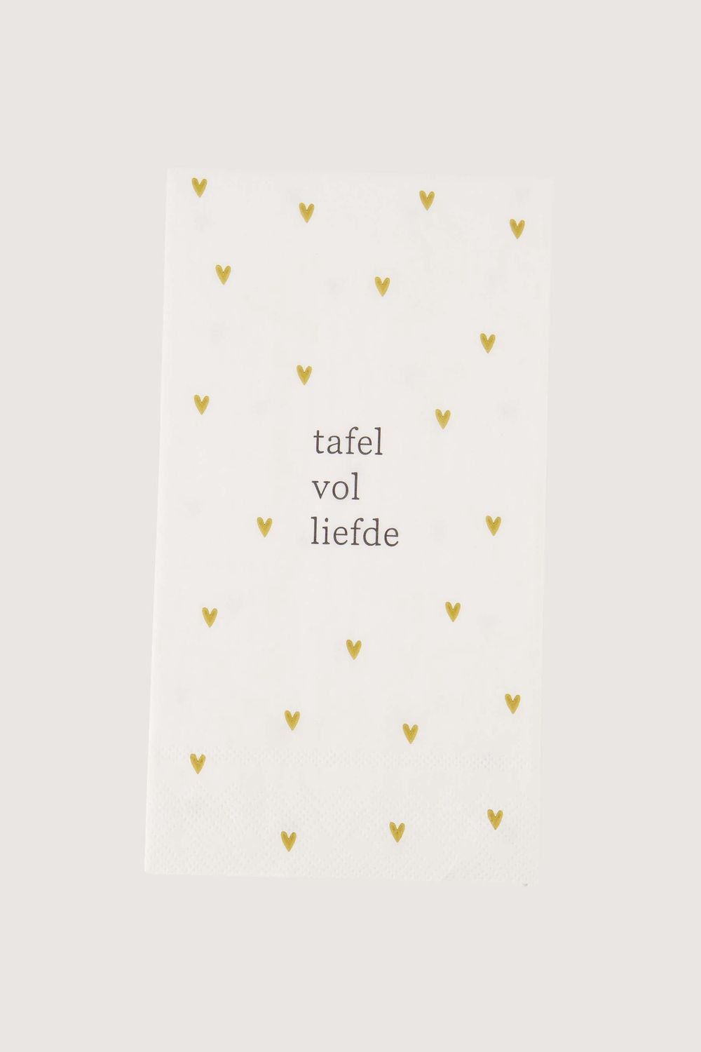 servetten rechthoek hartjes tafel vol liefde 11x20cm