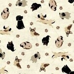 A Dog&#39;s Life Cream Tossed Dogs