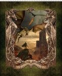 Ancient Dragons 1 yd Panel Scene