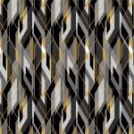 B/W 24 Kt. Black Diagonal Planes w/Metallic