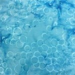 Batik Textiles Aqua Blue Circles