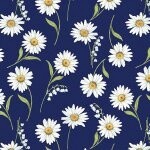 Blue &amp; White Elegance Daisy