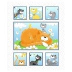 Kitty the Cat 36&quot; Quilt Panel