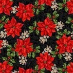 Christmas Legends II Blk Poinsettia
