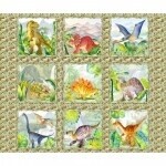 Dinosaur Friends 1 yard Panel