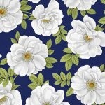 Blue &amp; White Elegance Dk. Blue
