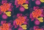 Flower Power Fuschia Blue