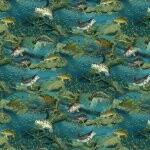 Hooked Fish in Water