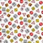 My Favorite Trucks Traffic Sign White