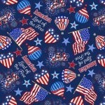 Tossed Flags Navy