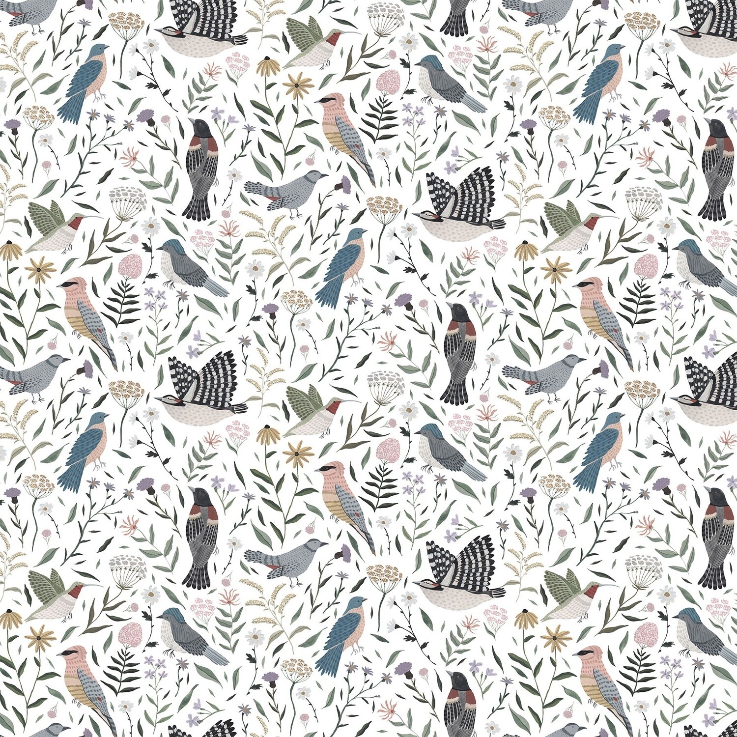 Birdwatch Multi Birds White