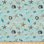 Ocean Sea Shells Blue