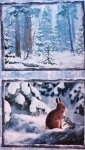 Winter Whispers Rabbit Panel  38514-414