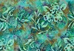 Watercolor Floral Aqua Teal