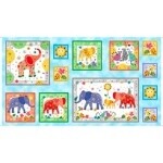 Playful Elephants Panel