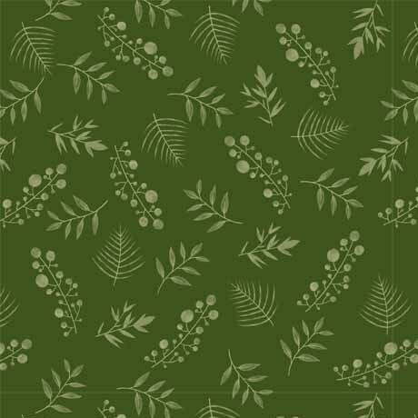 Les Femmes Fashionista Leaf Toss Dark Green