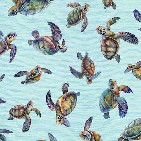 Endless Blues Sea Turtle Toss Aqua