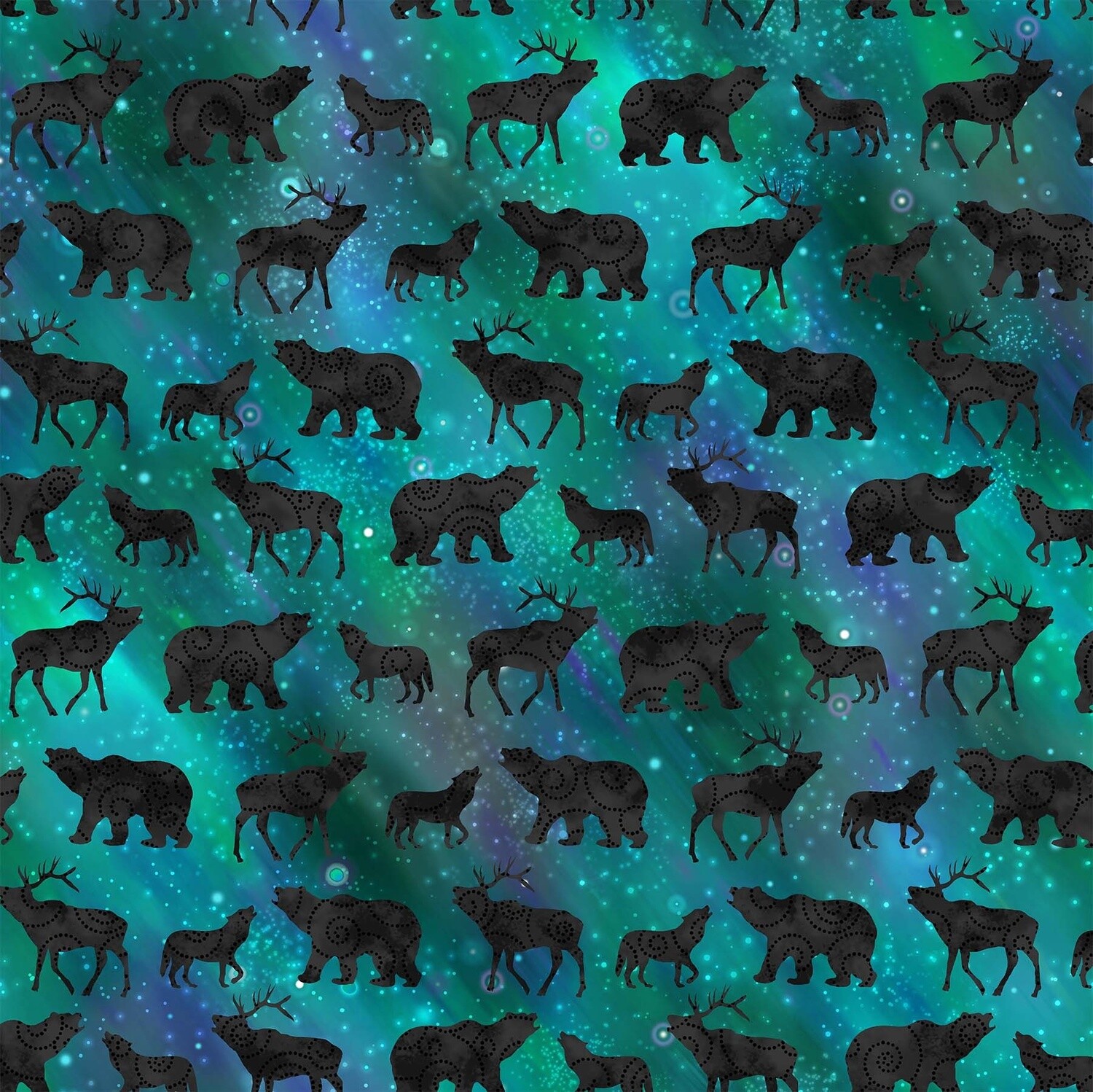 Aurora Borealis Animals Teal