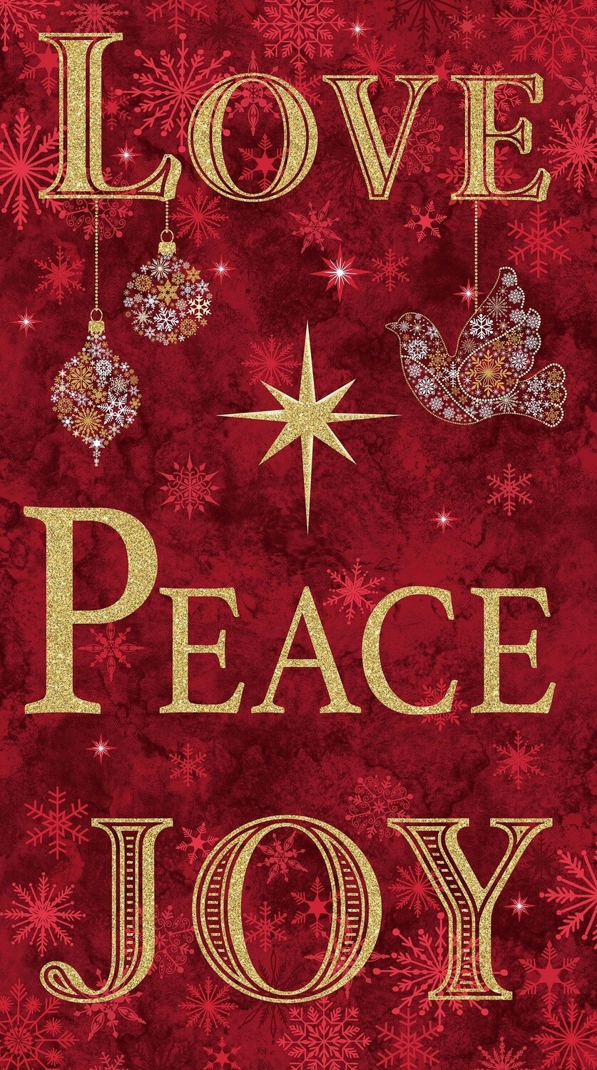 Stonehenge Xmas Joy Panel Red