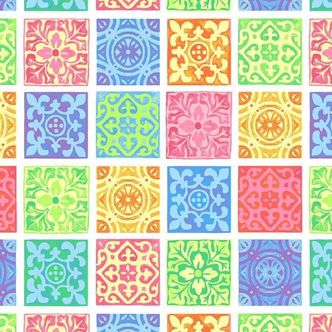 Tropical Bird Bath Tiles