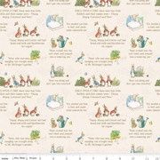 Tale of Peter Rabbit Text Cream