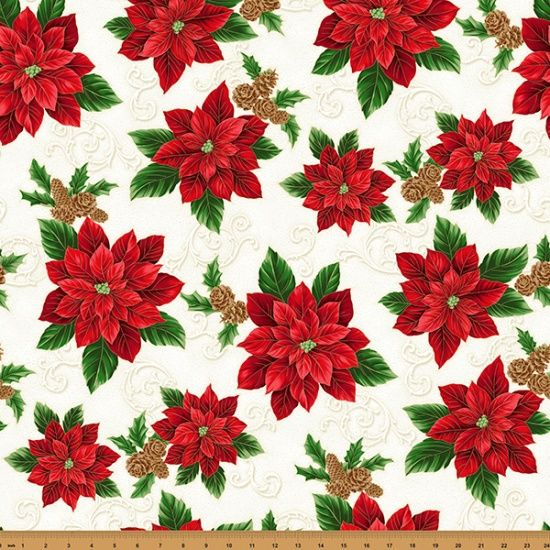 Christmas Splendor Poinsettia Natural/Gold