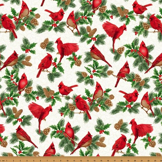Christmas Splendor Cardinal Natural/Gold