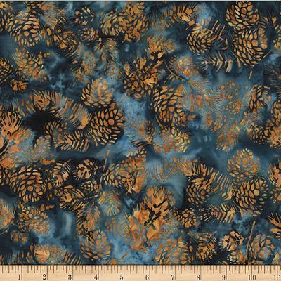 Bali Batik Pinecones Slate