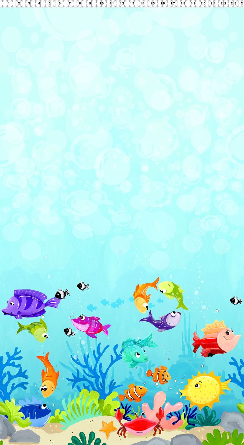 Under the Sea Bottom Border Light Blue