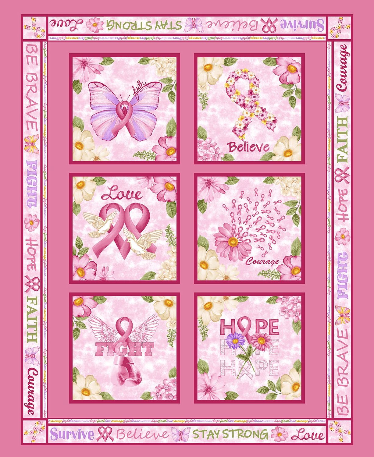 Pink Power 1 yard Panel