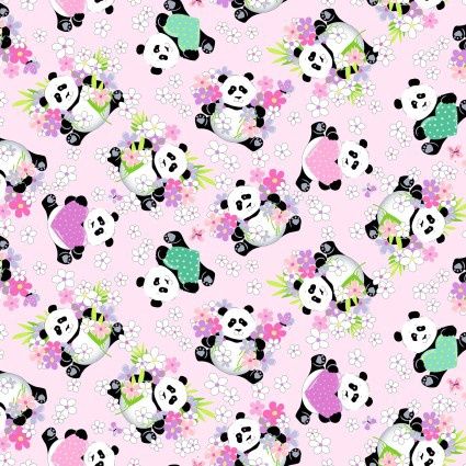 Panda Party All Over Pink