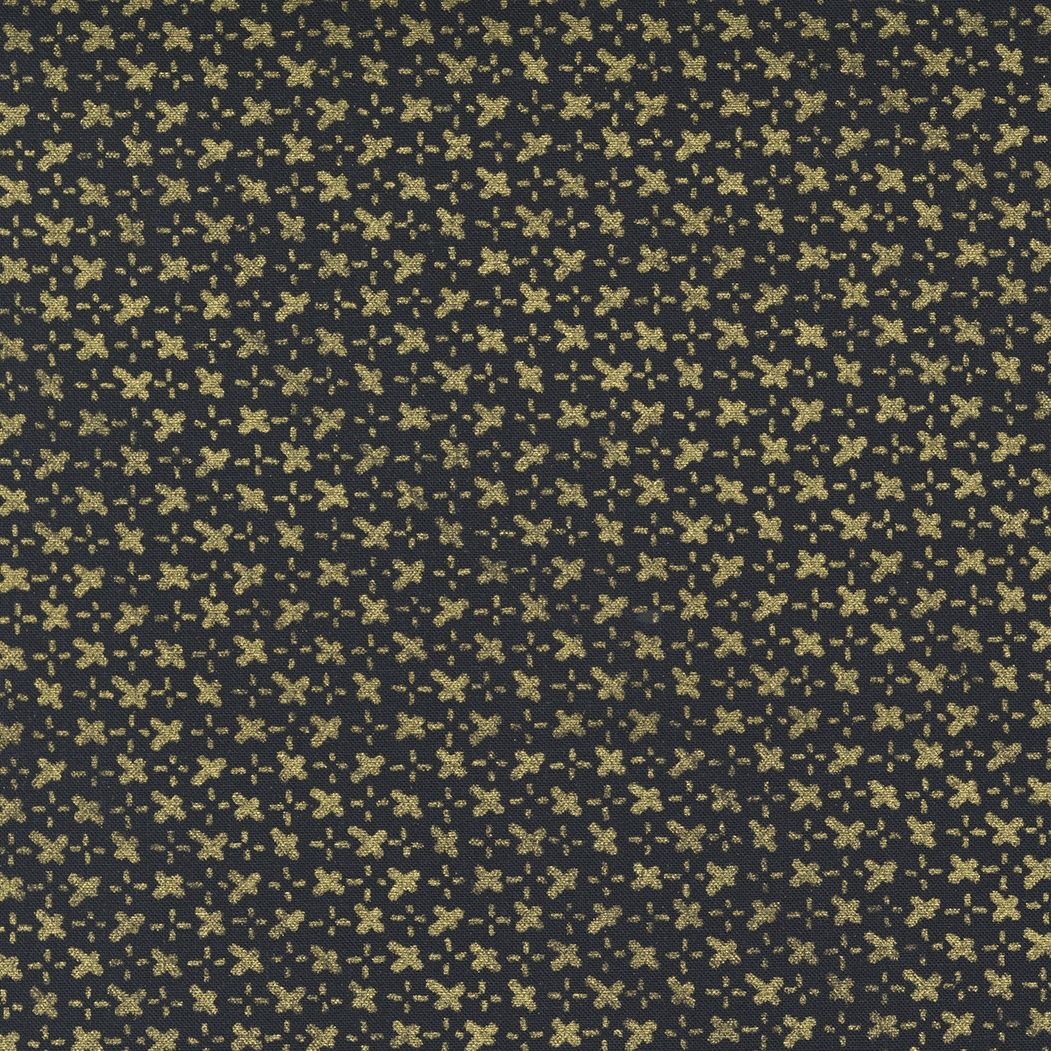 Whispers Metallic Black Gold Print