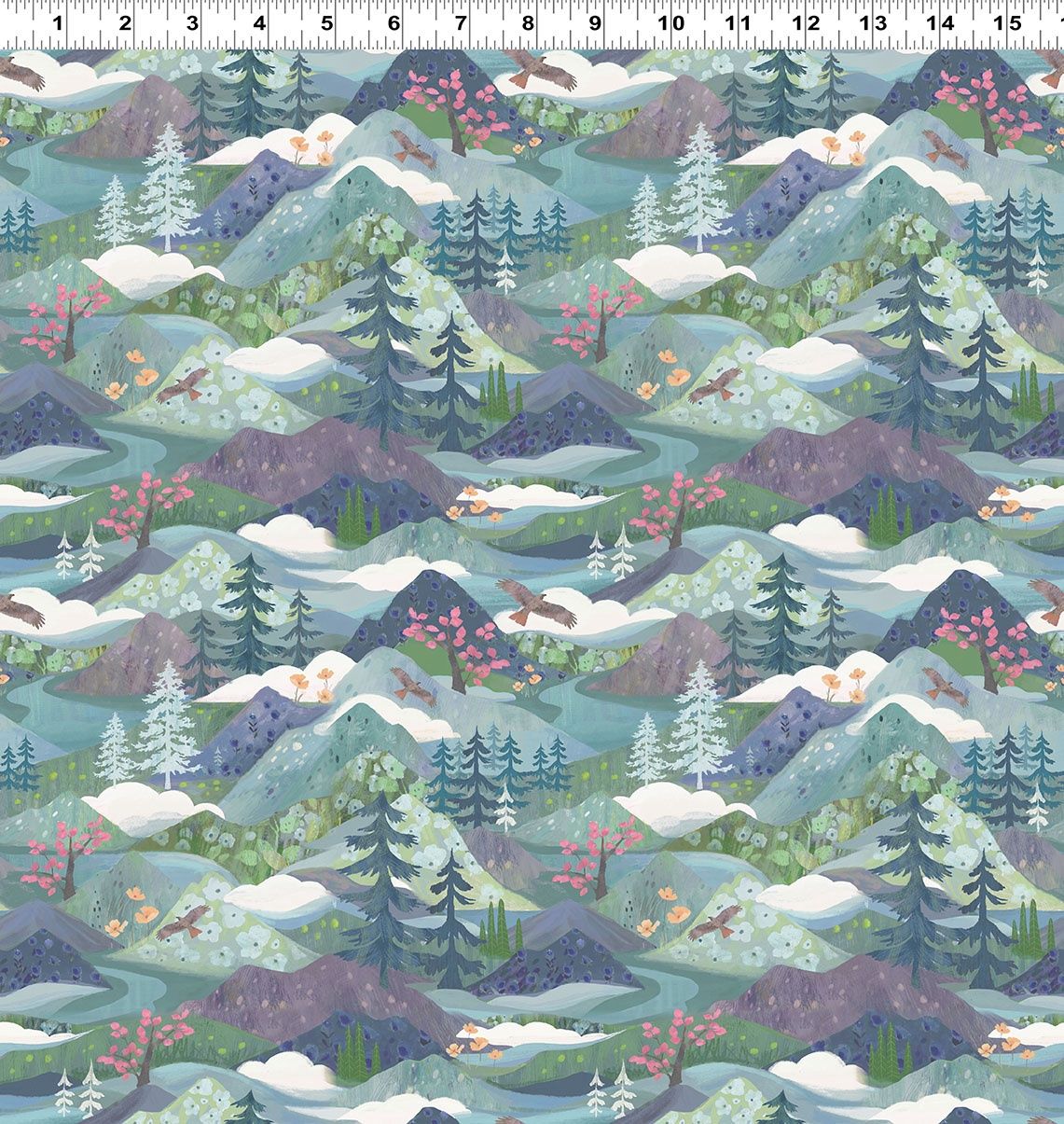 Serenity Mountains Blue