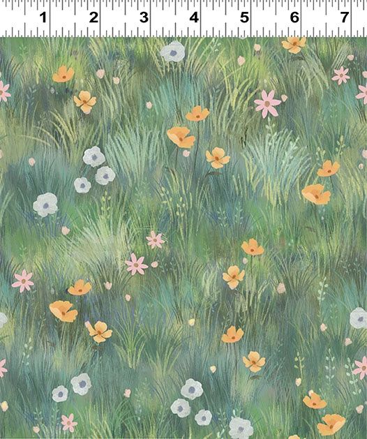 Serenity Wildflowers Green