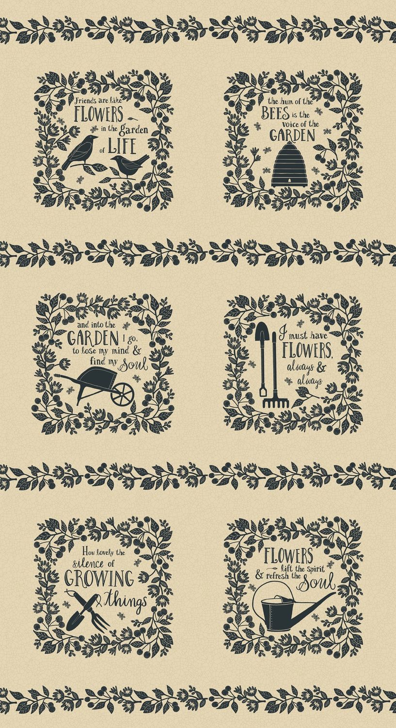 Bloom &amp; Grow Linen - 24&quot; Panel