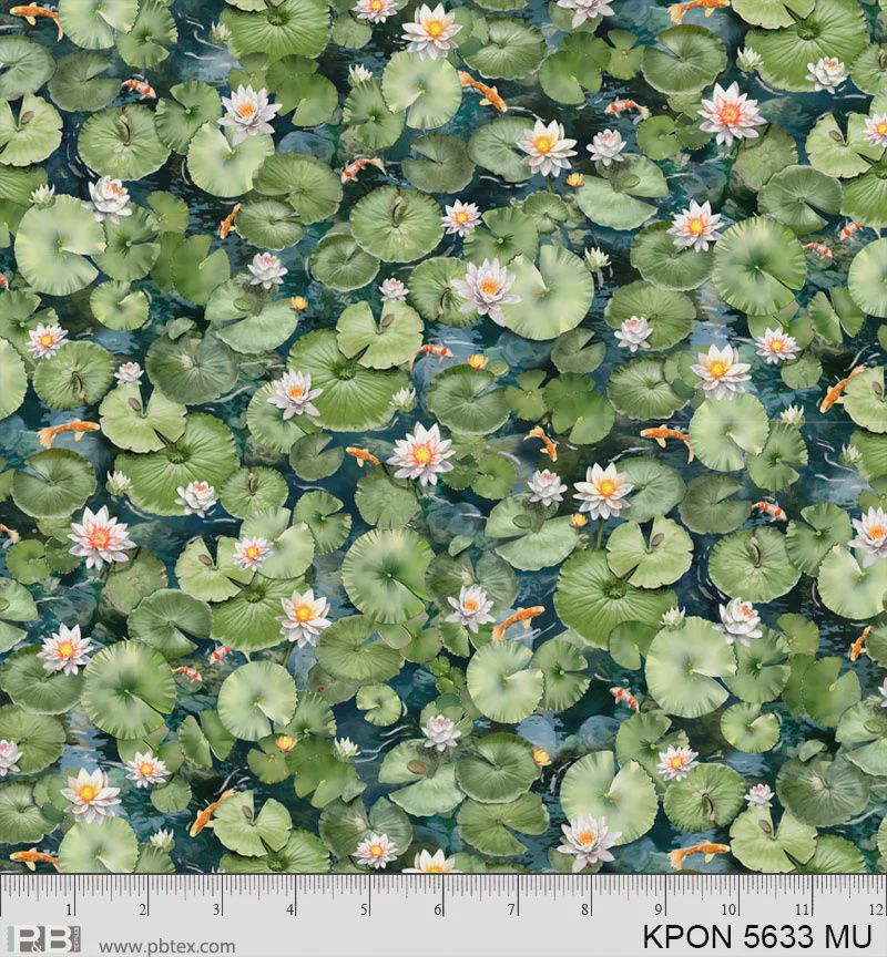 Koi Pond Small Water Lilies &amp; Koi