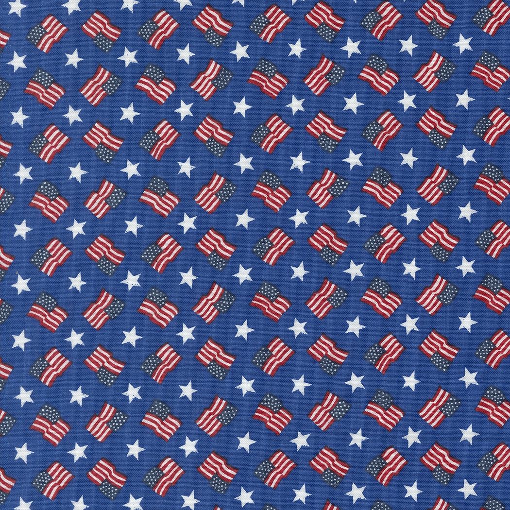 Red White &amp; Bloom Flags on Blue