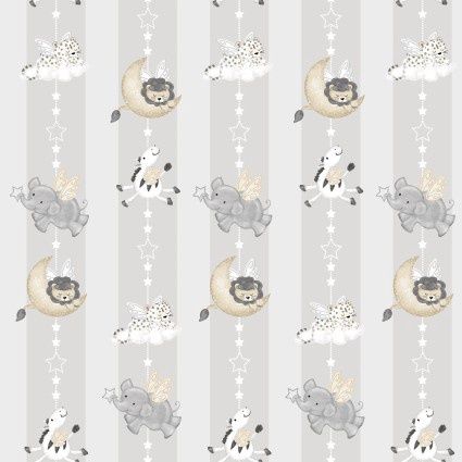Moonlit Dreams Animals on Wide Stripe