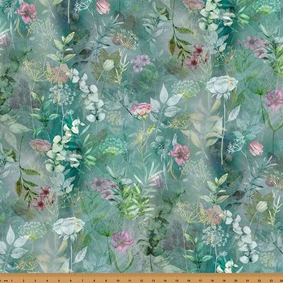 Blush Garden Dusty Blue Allover