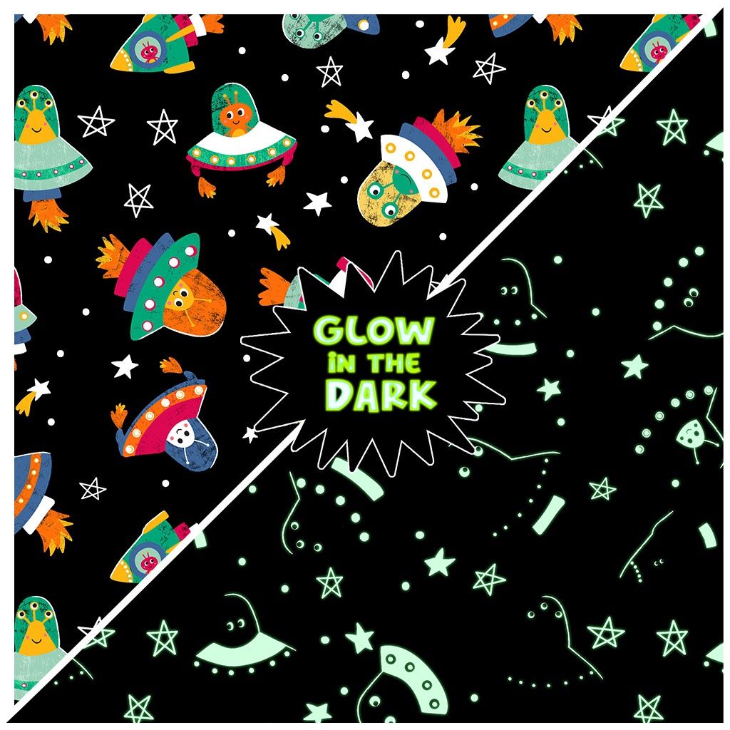 Blast Off Glow In The Dark Aliens Black