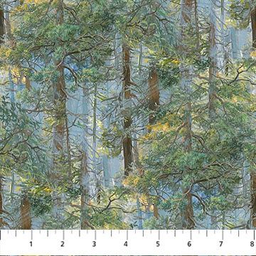Bears Den Lt Blue Trees