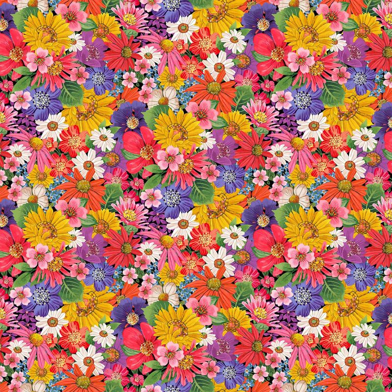 Hide And Seek Red Multi Flowers
