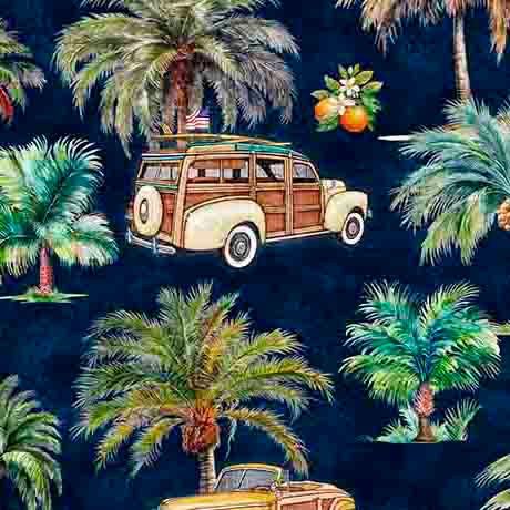 California Dreaming Palm Trees &amp; Cars Midnight