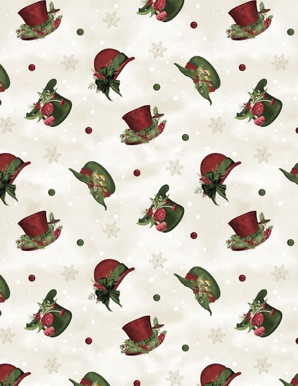 Woodland Snowmen Hats Tossed Cream