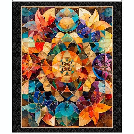 Solstice Kaleidoscope 1 yd Panel
