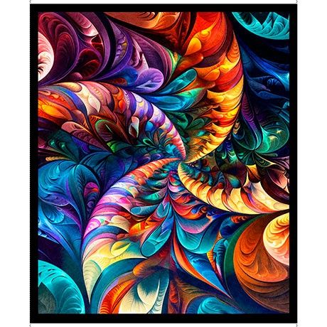 Bedazzled Fractal 1 yard Panel