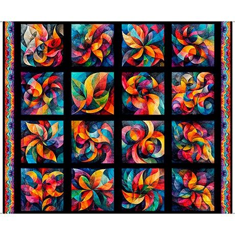 Bedazzled Fractal Block Panel 1 yard