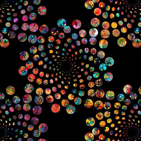 Bedazzled Rainbow Spiral Dots