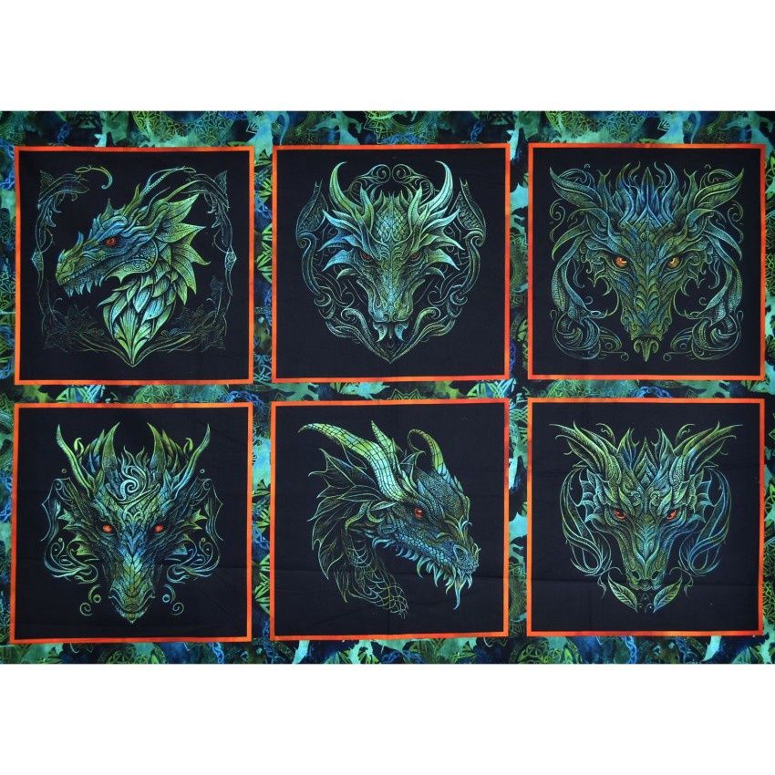 Emerald Dragons Panel Multi