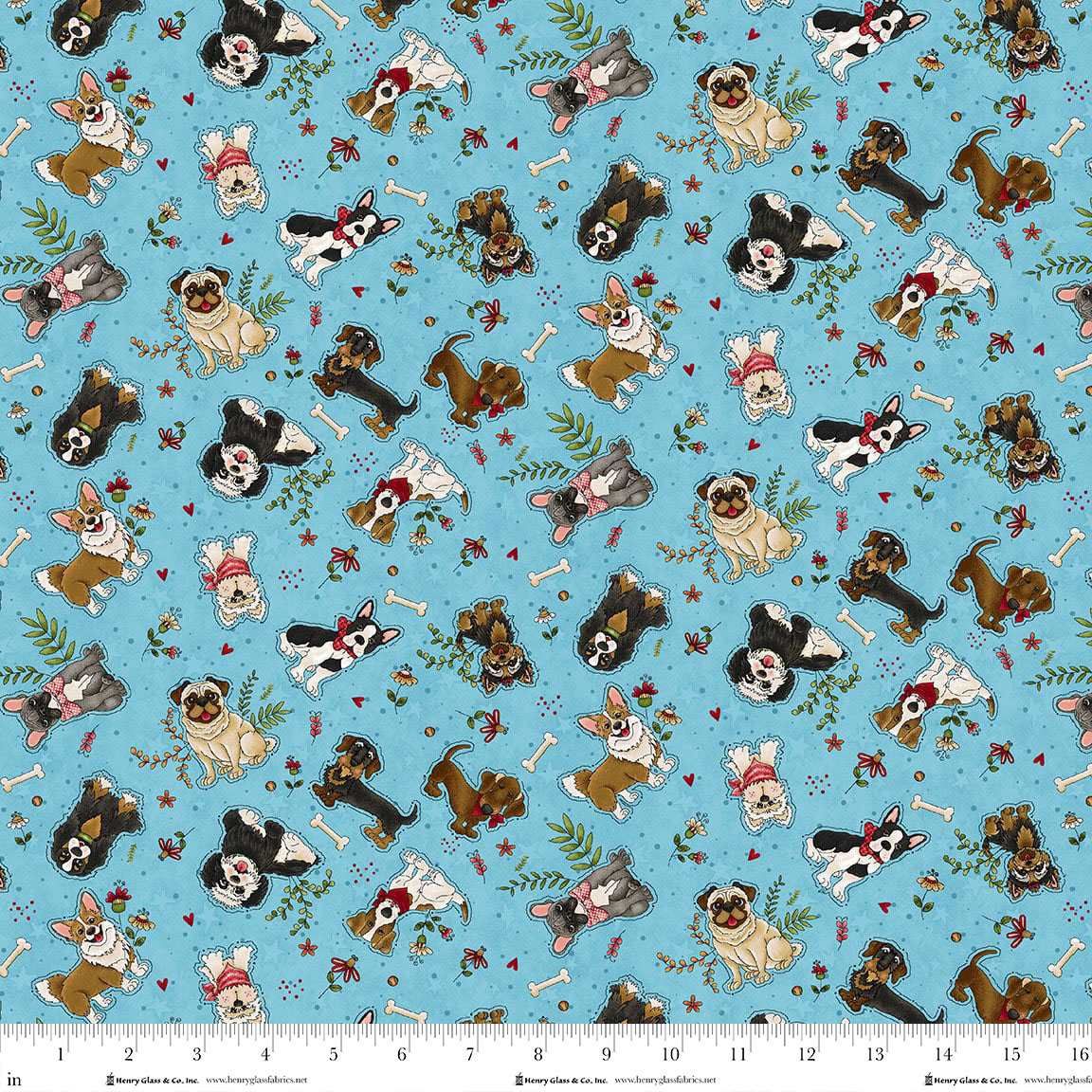 Home is Where Dog II Allover on Blue